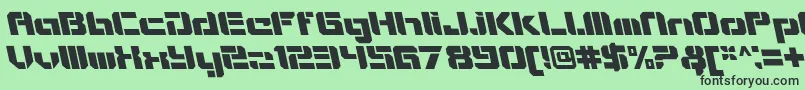 VideotechOpenitalicalt Font – Black Fonts on Green Background