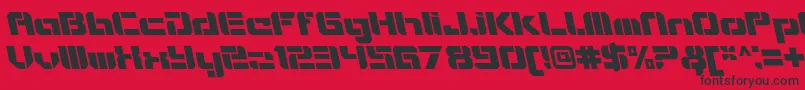 フォントVideotechOpenitalicalt – 赤い背景に黒い文字