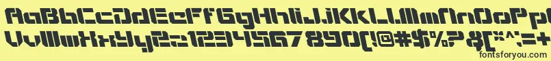 VideotechOpenitalicalt Font – Black Fonts on Yellow Background