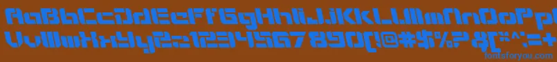 VideotechOpenitalicalt Font – Blue Fonts on Brown Background