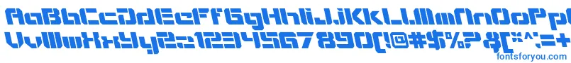 フォントVideotechOpenitalicalt – 白い背景に青い文字