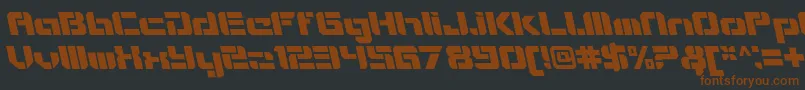 VideotechOpenitalicalt Font – Brown Fonts on Black Background