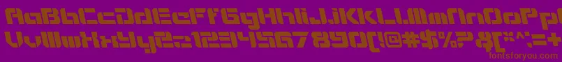 VideotechOpenitalicalt Font – Brown Fonts on Purple Background