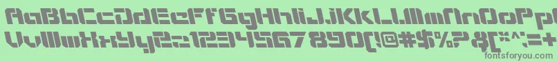 VideotechOpenitalicalt Font – Gray Fonts on Green Background
