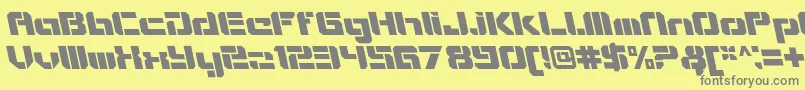 Шрифт VideotechOpenitalicalt – серые шрифты на жёлтом фоне