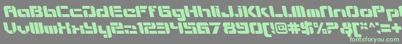 VideotechOpenitalicalt Font – Green Fonts on Gray Background