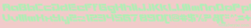 VideotechOpenitalicalt Font – Green Fonts on Pink Background