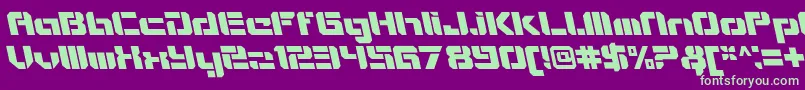 VideotechOpenitalicalt Font – Green Fonts on Purple Background