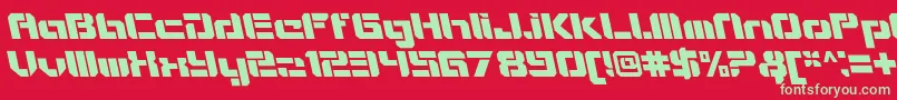 VideotechOpenitalicalt Font – Green Fonts on Red Background