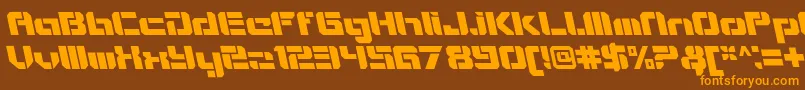 VideotechOpenitalicalt Font – Orange Fonts on Brown Background