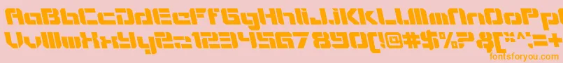 VideotechOpenitalicalt Font – Orange Fonts on Pink Background