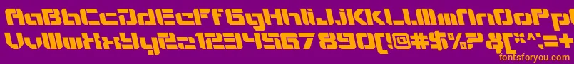 VideotechOpenitalicalt Font – Orange Fonts on Purple Background