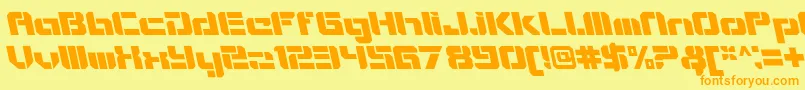 VideotechOpenitalicalt Font – Orange Fonts on Yellow Background