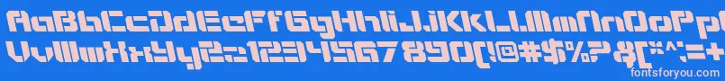 VideotechOpenitalicalt Font – Pink Fonts on Blue Background