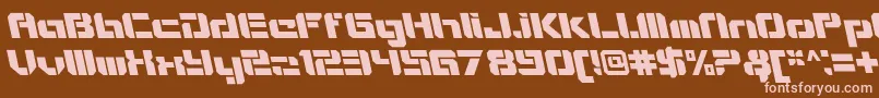 VideotechOpenitalicalt Font – Pink Fonts on Brown Background