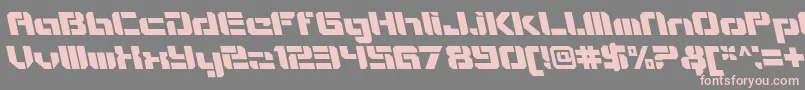 フォントVideotechOpenitalicalt – 灰色の背景にピンクのフォント