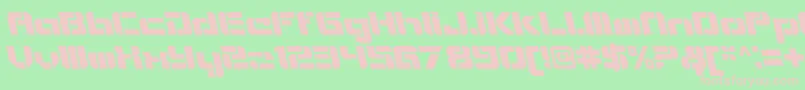 VideotechOpenitalicalt Font – Pink Fonts on Green Background