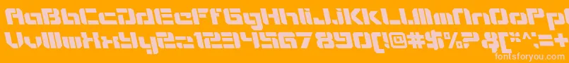 VideotechOpenitalicalt Font – Pink Fonts on Orange Background