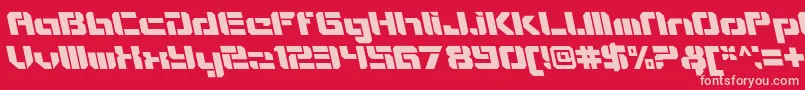 Шрифт VideotechOpenitalicalt – розовые шрифты на красном фоне