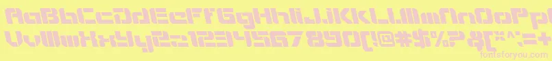 VideotechOpenitalicalt Font – Pink Fonts on Yellow Background