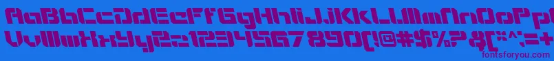 VideotechOpenitalicalt Font – Purple Fonts on Blue Background