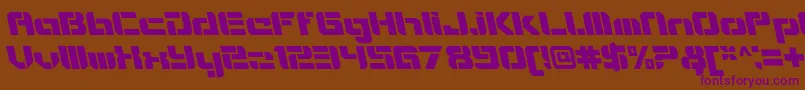 VideotechOpenitalicalt Font – Purple Fonts on Brown Background
