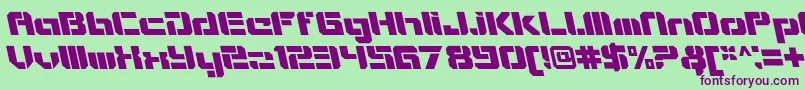 Шрифт VideotechOpenitalicalt – фиолетовые шрифты на зелёном фоне