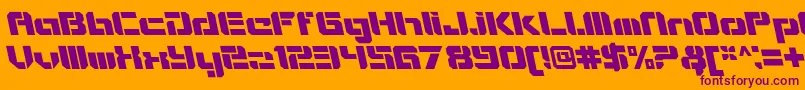 VideotechOpenitalicalt Font – Purple Fonts on Orange Background