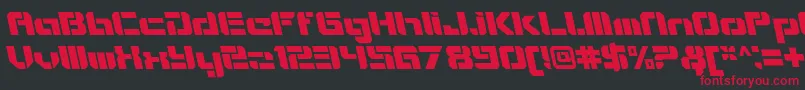 VideotechOpenitalicalt Font – Red Fonts on Black Background