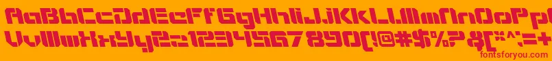 VideotechOpenitalicalt Font – Red Fonts on Orange Background