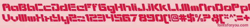 VideotechOpenitalicalt Font – Red Fonts on Pink Background