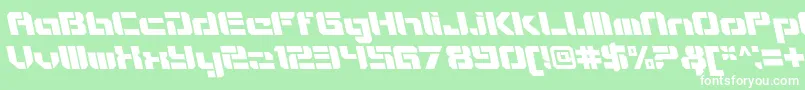 VideotechOpenitalicalt Font – White Fonts on Green Background