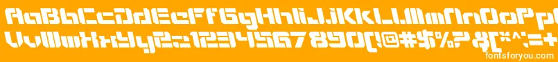 VideotechOpenitalicalt Font – White Fonts on Orange Background