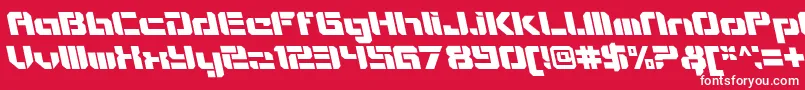 VideotechOpenitalicalt Font – White Fonts on Red Background