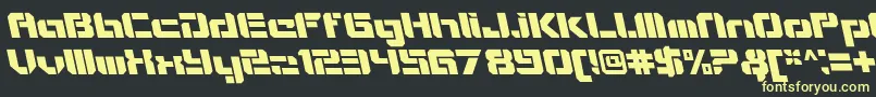 VideotechOpenitalicalt Font – Yellow Fonts on Black Background