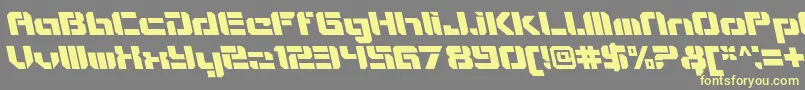 VideotechOpenitalicalt Font – Yellow Fonts on Gray Background