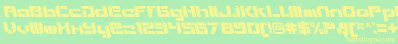 VideotechOpenitalicalt Font – Yellow Fonts on Green Background