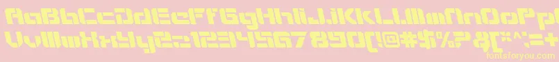 VideotechOpenitalicalt Font – Yellow Fonts on Pink Background