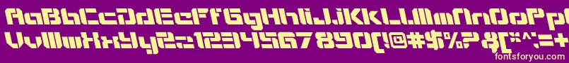 VideotechOpenitalicalt Font – Yellow Fonts on Purple Background