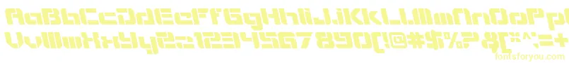 Шрифт VideotechOpenitalicalt – жёлтые шрифты на белом фоне