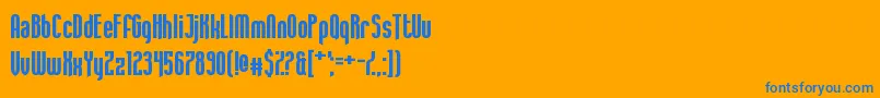 Aquamarina Font – Blue Fonts on Orange Background