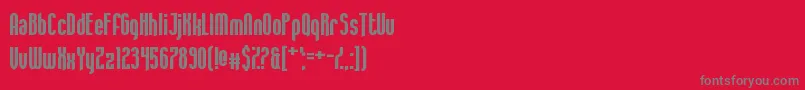 フォントAquamarina – 赤い背景に灰色の文字