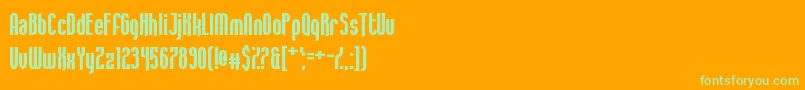 Aquamarina Font – Green Fonts on Orange Background