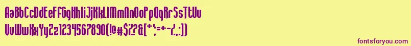 Aquamarina Font – Purple Fonts on Yellow Background