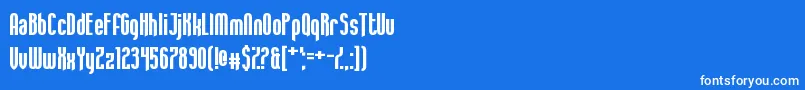 Czcionka Aquamarina – białe czcionki na niebieskim tle