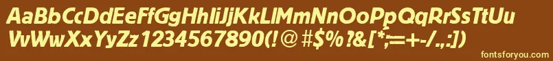 BlofeldItalic Font – Yellow Fonts on Brown Background