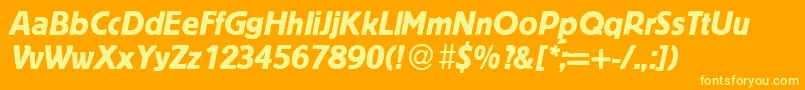 BlofeldItalic Font – Yellow Fonts on Orange Background