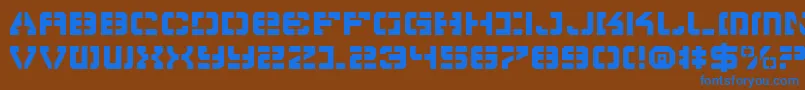 フォントVyper – 茶色の背景に青い文字
