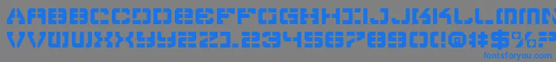 Vyper-Schriftart – Blaue Schriften auf grauem Hintergrund