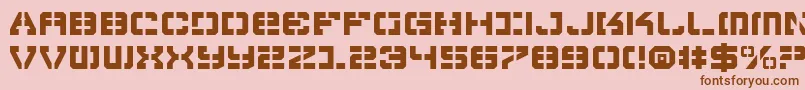 Vyper-fontti – ruskeat fontit vaaleanpunaisella taustalla